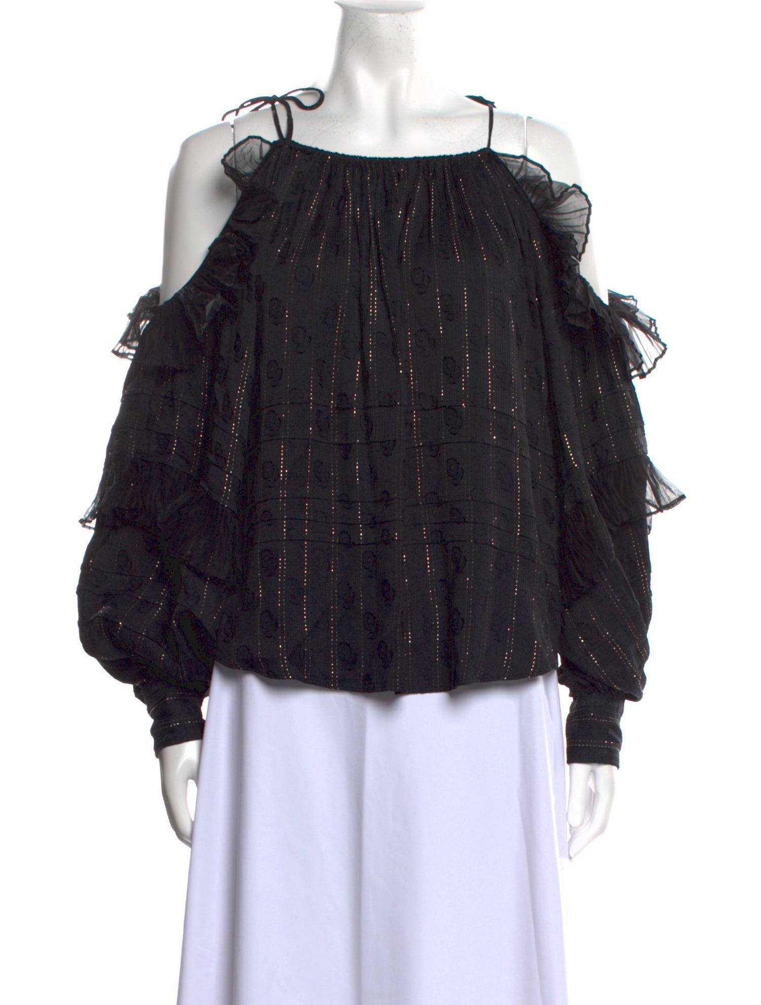 Isabel Marant Chambray Polka Dot Print Blouse