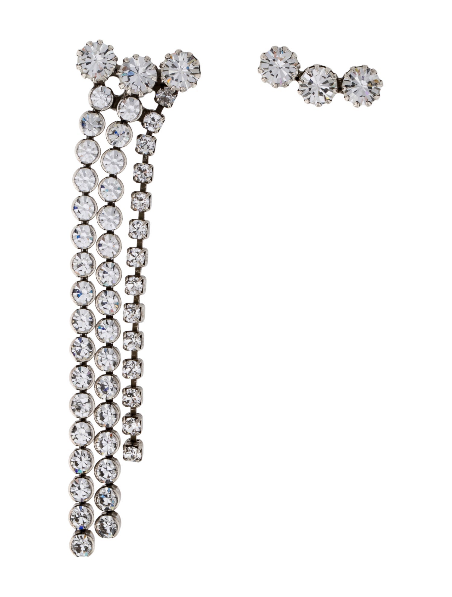 Isabel Marant Crystal A Wild Shore Asymmetric Drop Earrings