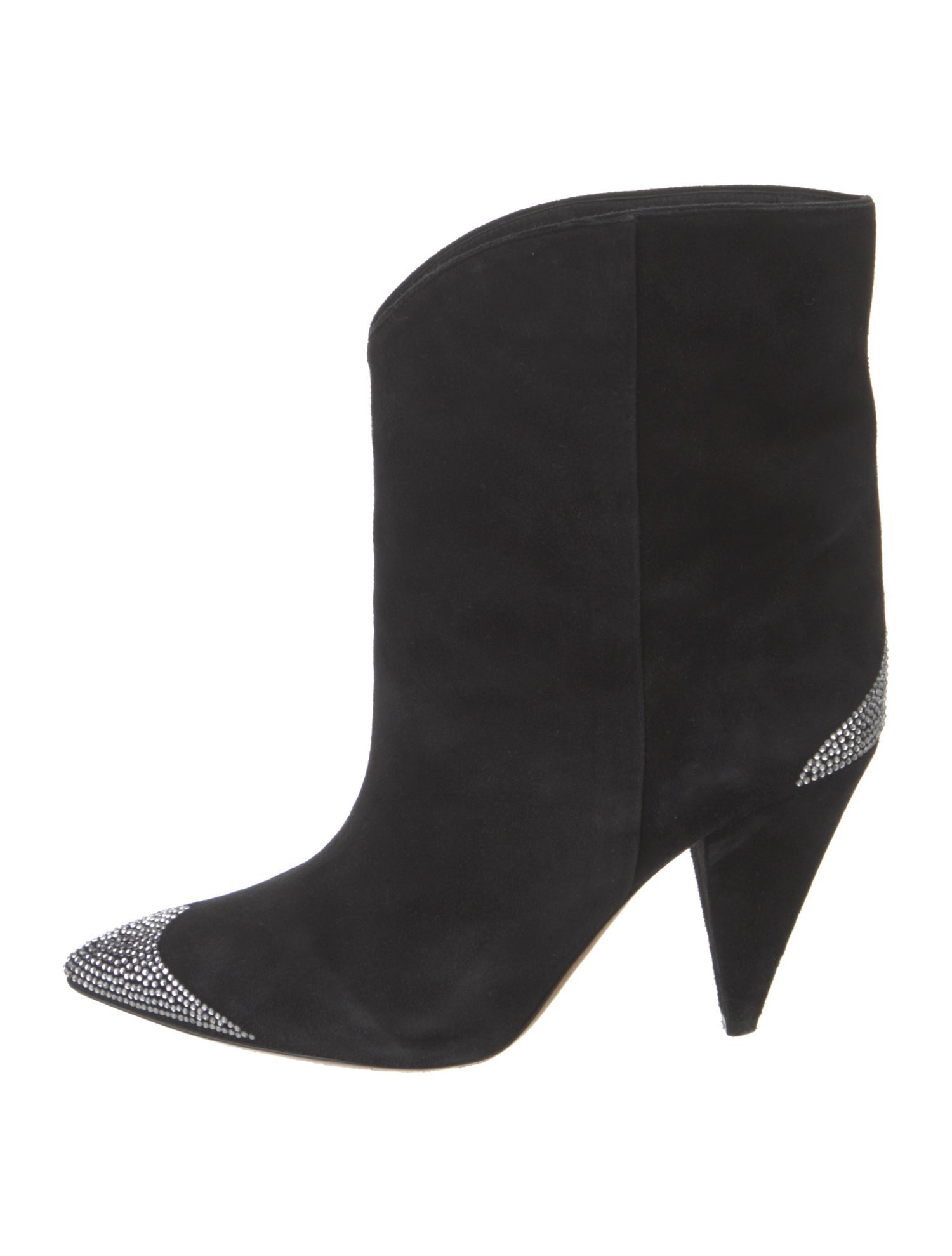 Isabel Marant Suede Crystal Embellishments Western Boots