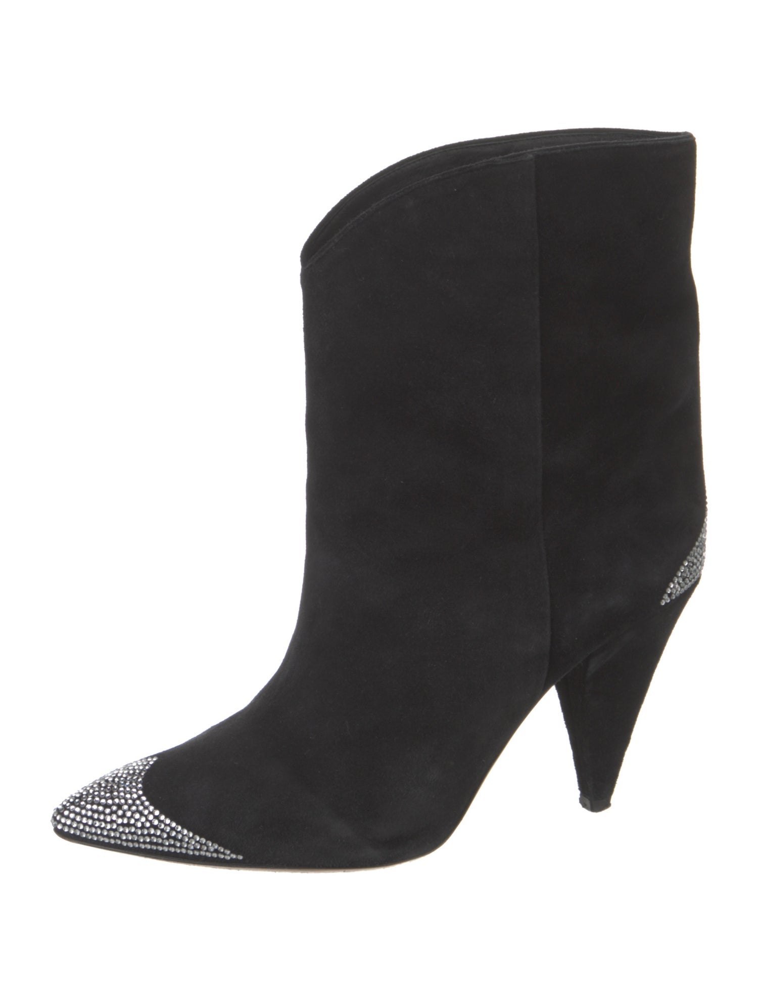 Isabel Marant Suede Crystal Embellishments Western Boots