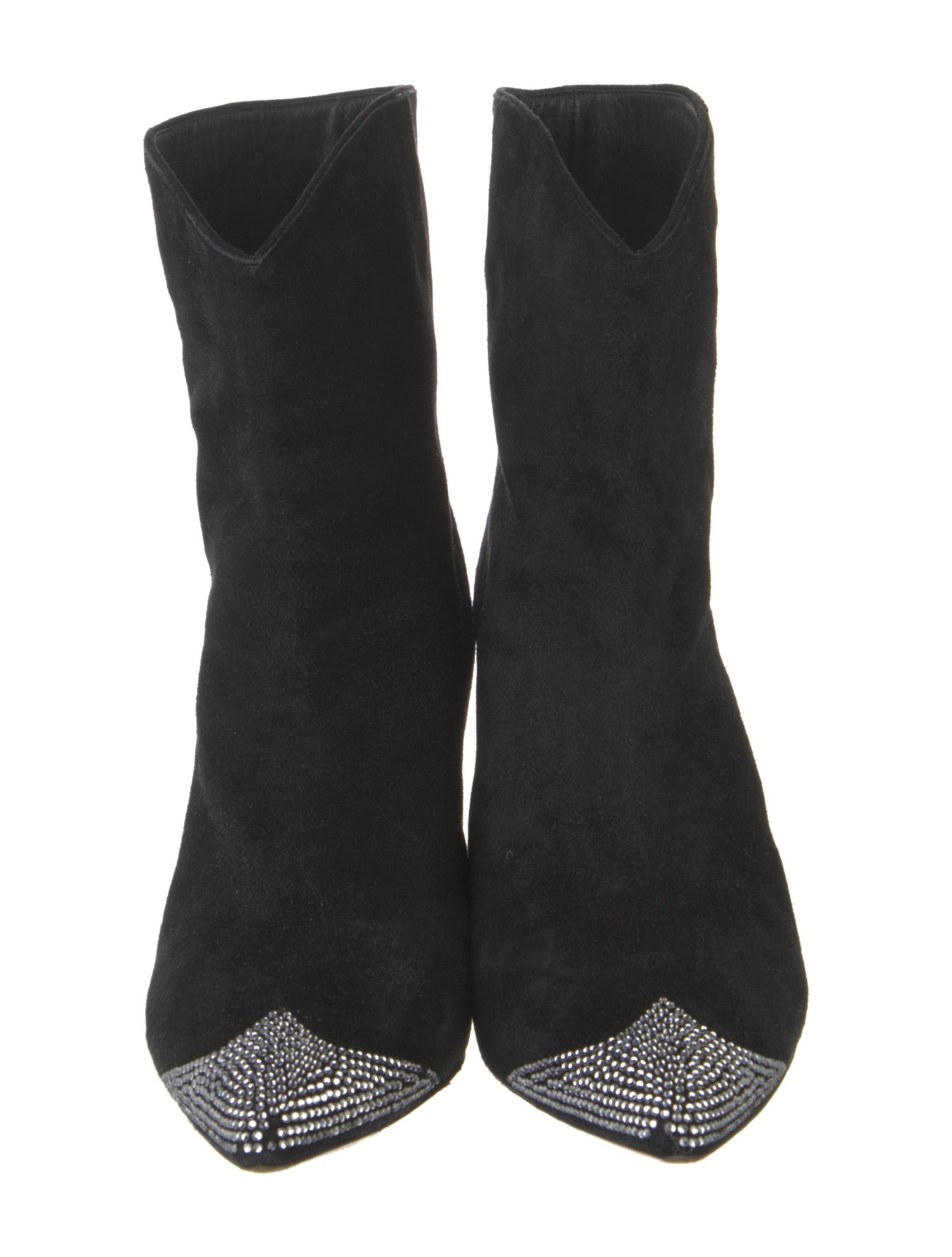 Isabel Marant Suede Crystal Embellishments Western Boots