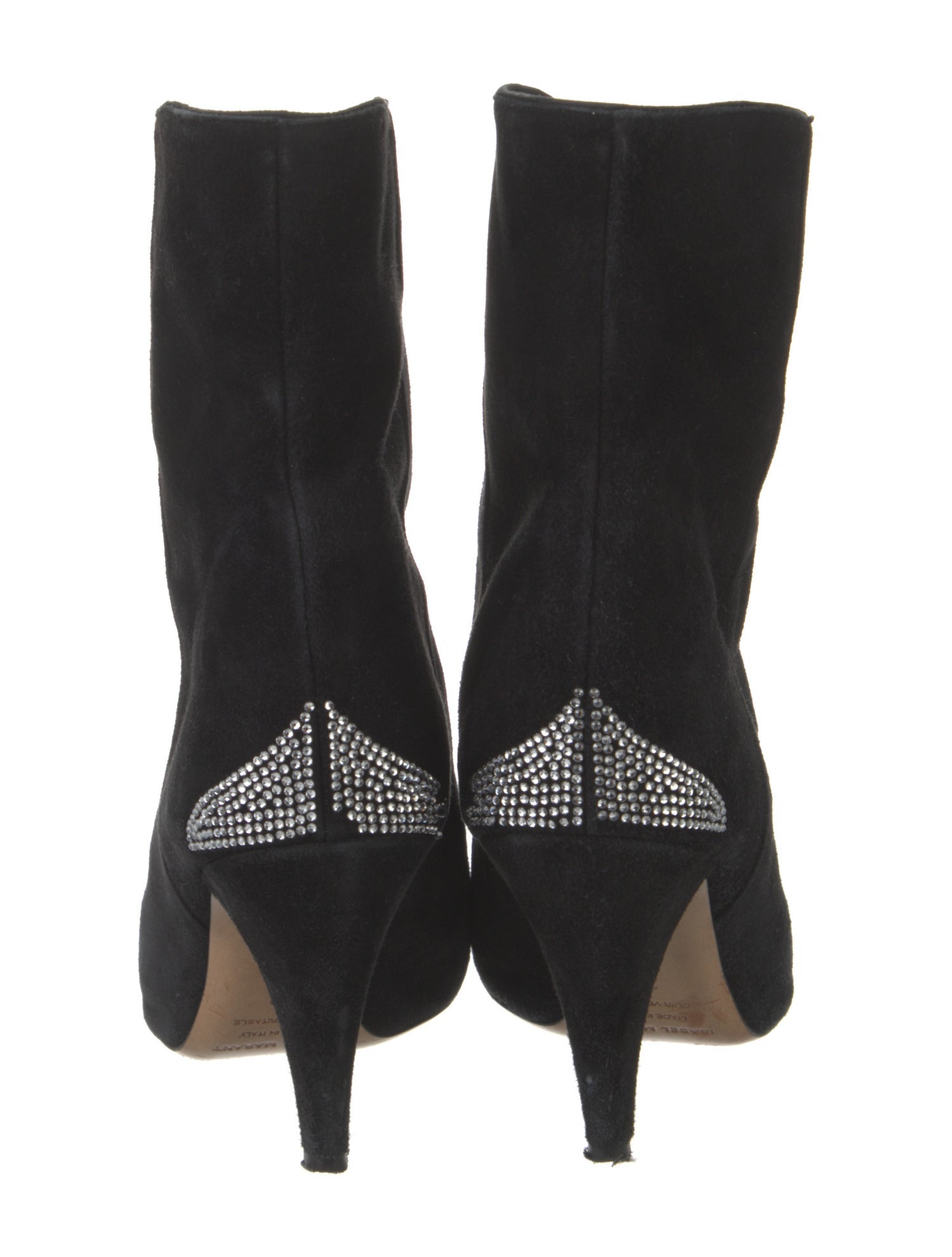 Isabel Marant Suede Crystal Embellishments Western Boots
