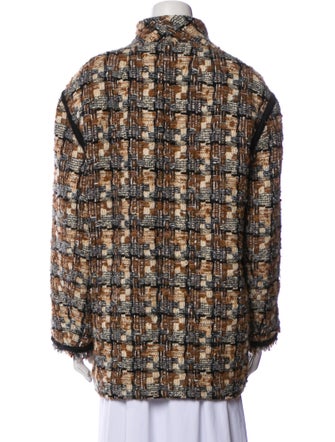 Isabel Marant Wool Plaid Print Coat
