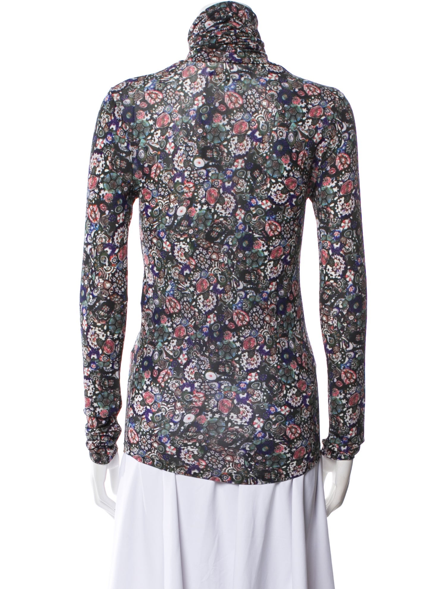 Isabel Marant Floral Print Mock Neck Top