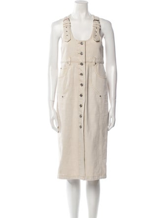 Isabel Marant Scoop Neck Midi Length Dress