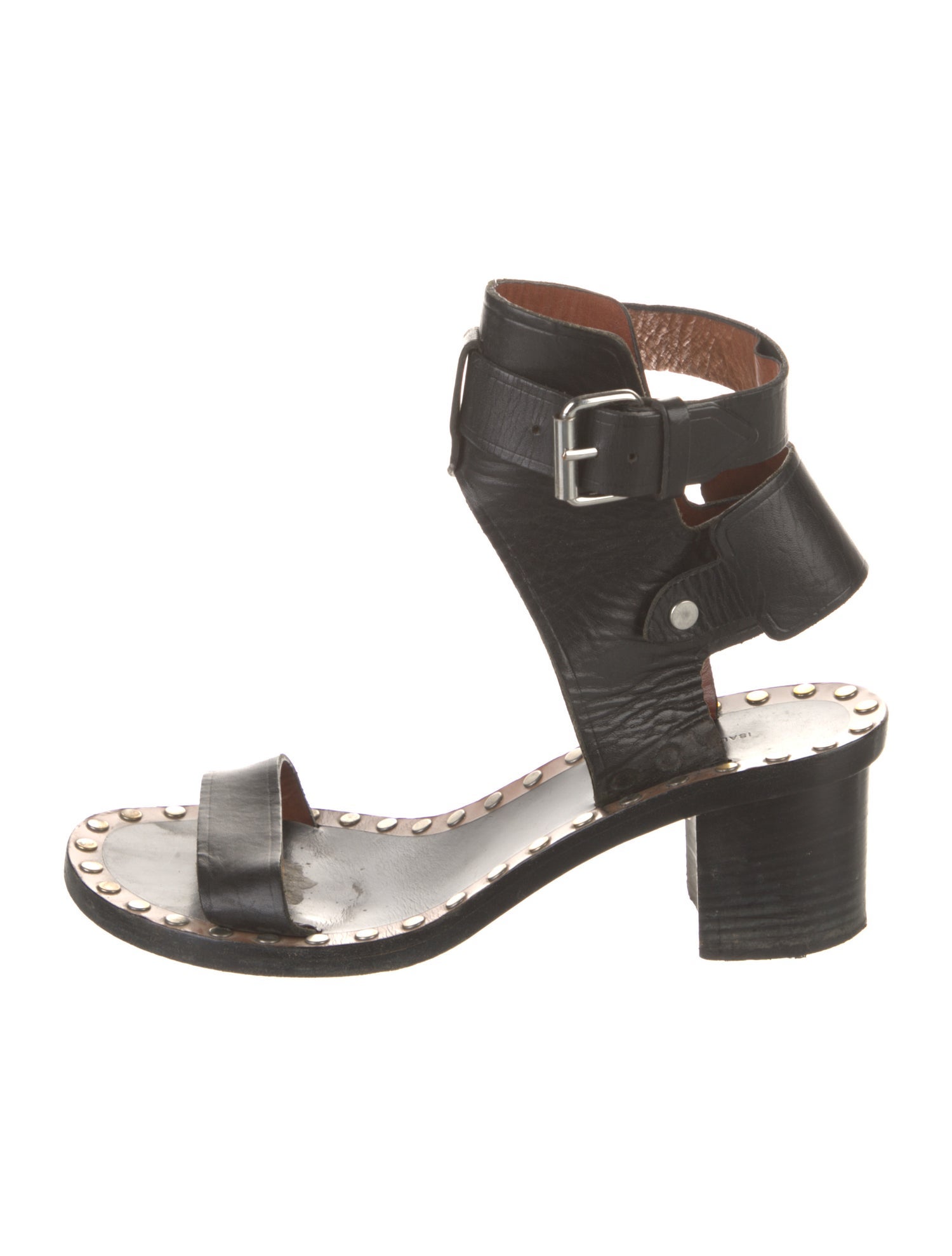 Isabel Marant Leather Studded Accents Gladiator Sandals