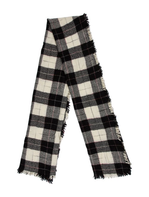 Isabel Marant Wool Plaid Print Scarf