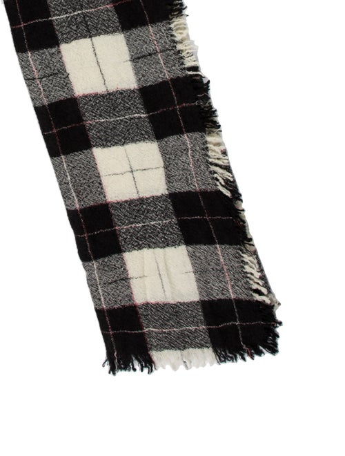 Isabel Marant Wool Plaid Print Scarf