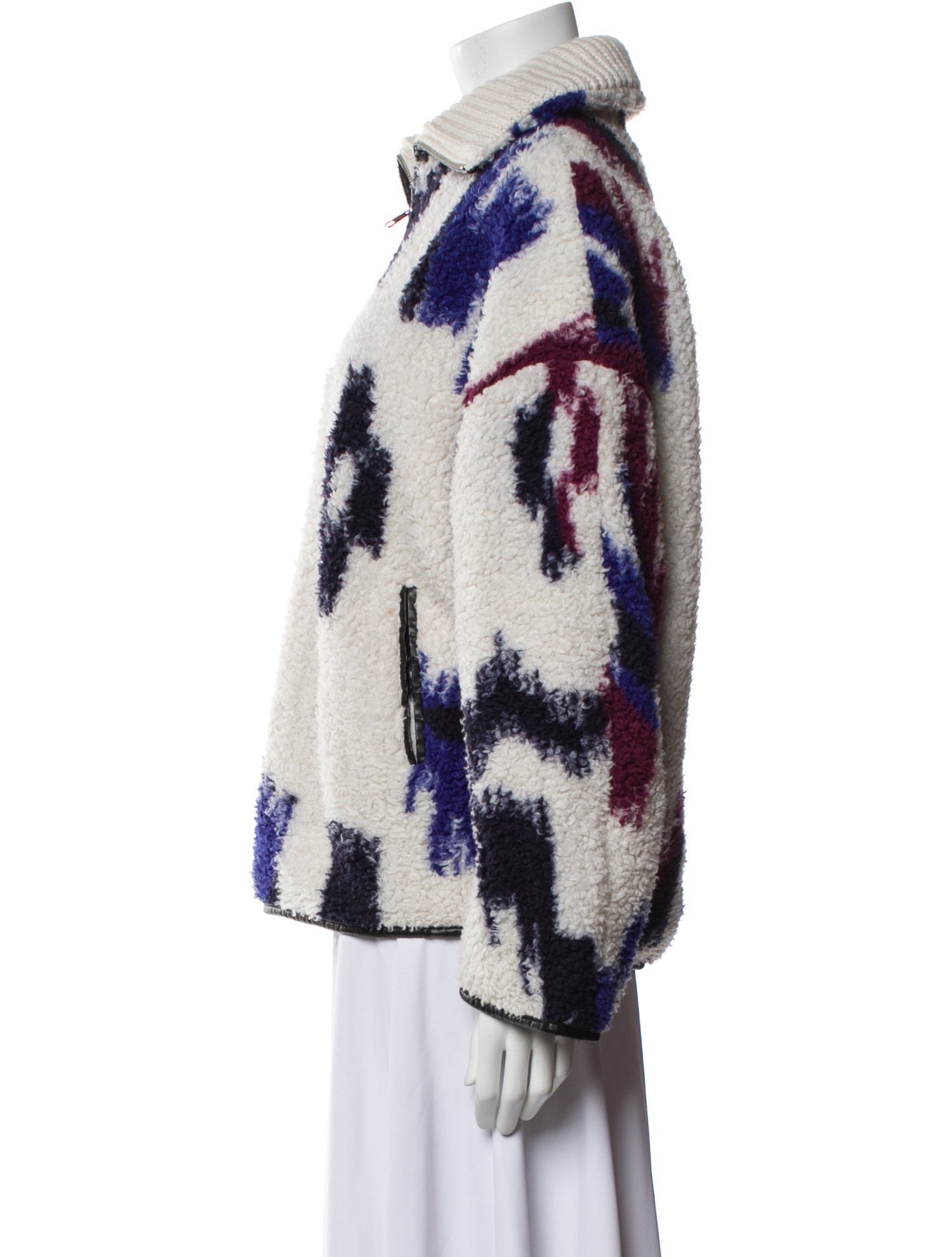 Étoile Isabel Marant Printed Faux Fur Jacket