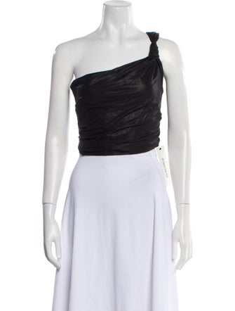 Isabel Marant One-Shoulder Sleeveless Crop Top