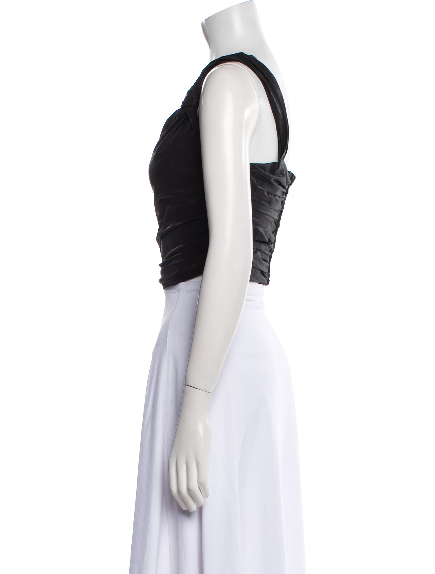 Isabel Marant One-Shoulder Sleeveless Crop Top