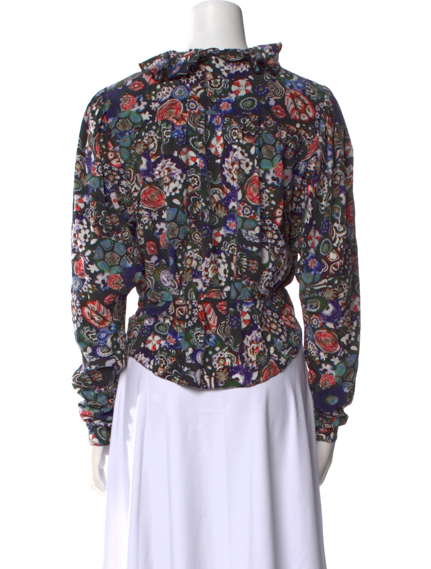 Isabel Marant Silk Floral Print Crop Top