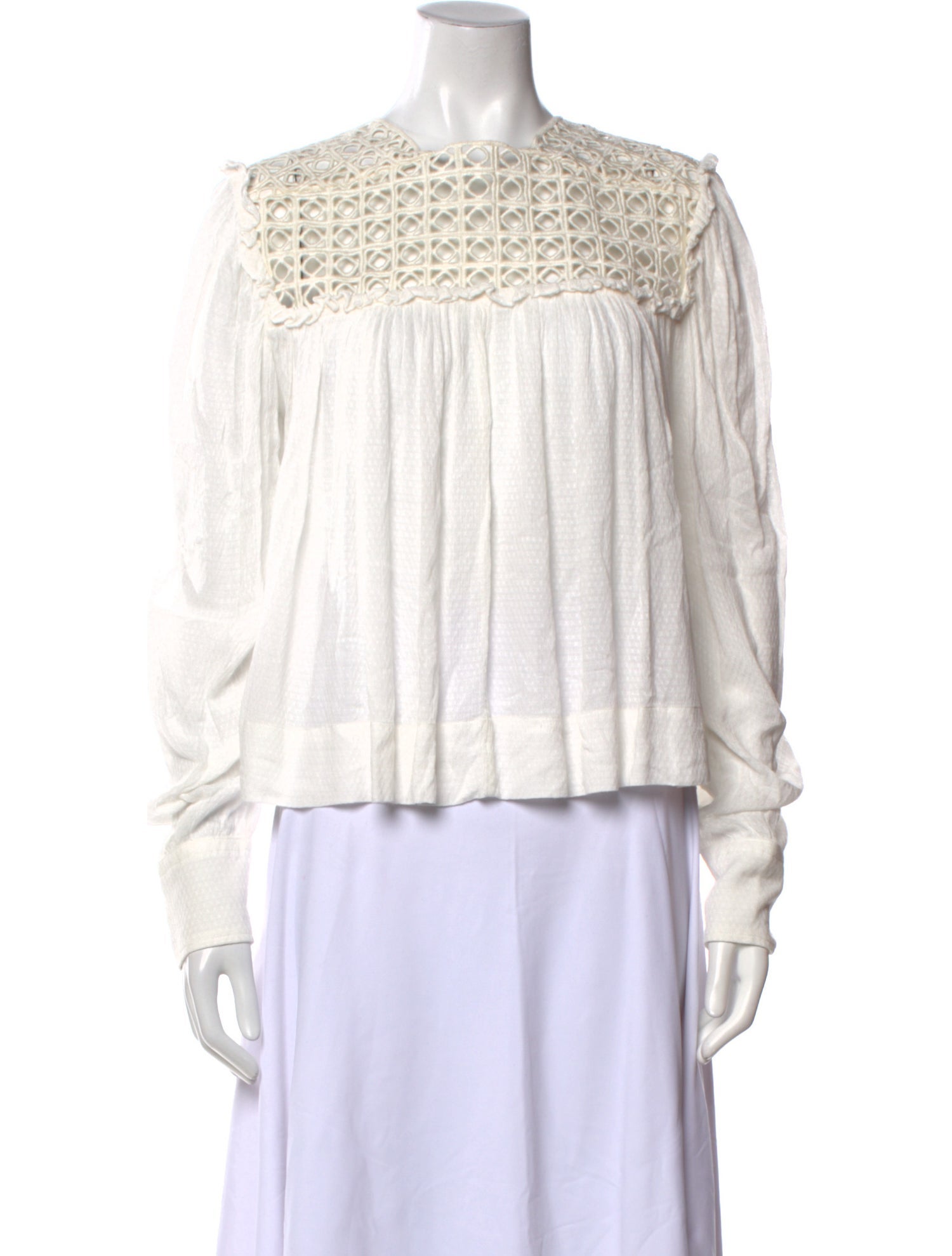 Isabel Marant Mock Neck Long Sleeve Blouse