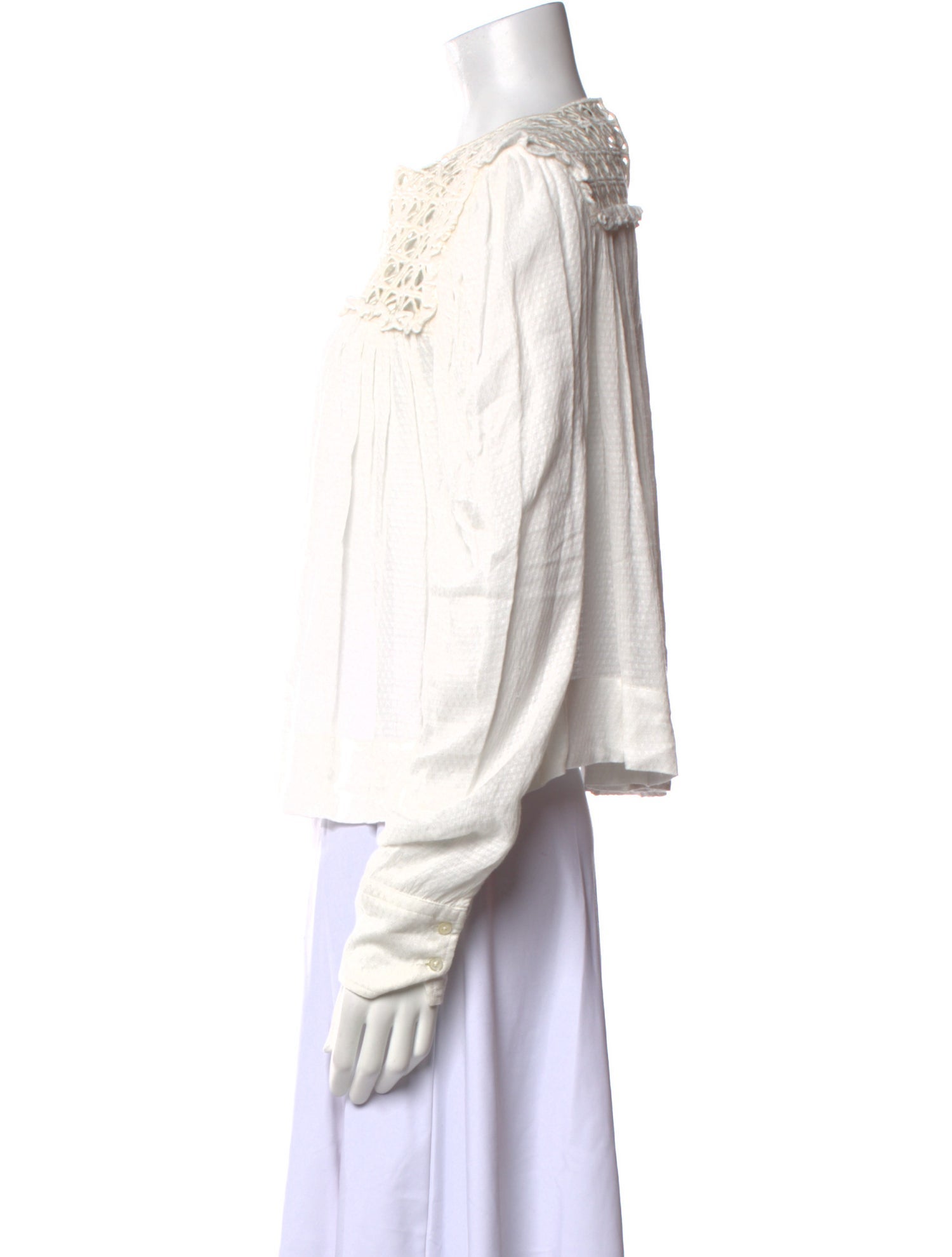 Isabel Marant Mock Neck Long Sleeve Blouse