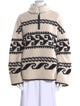 Isabel Marant Striped Mock Neck Sweater