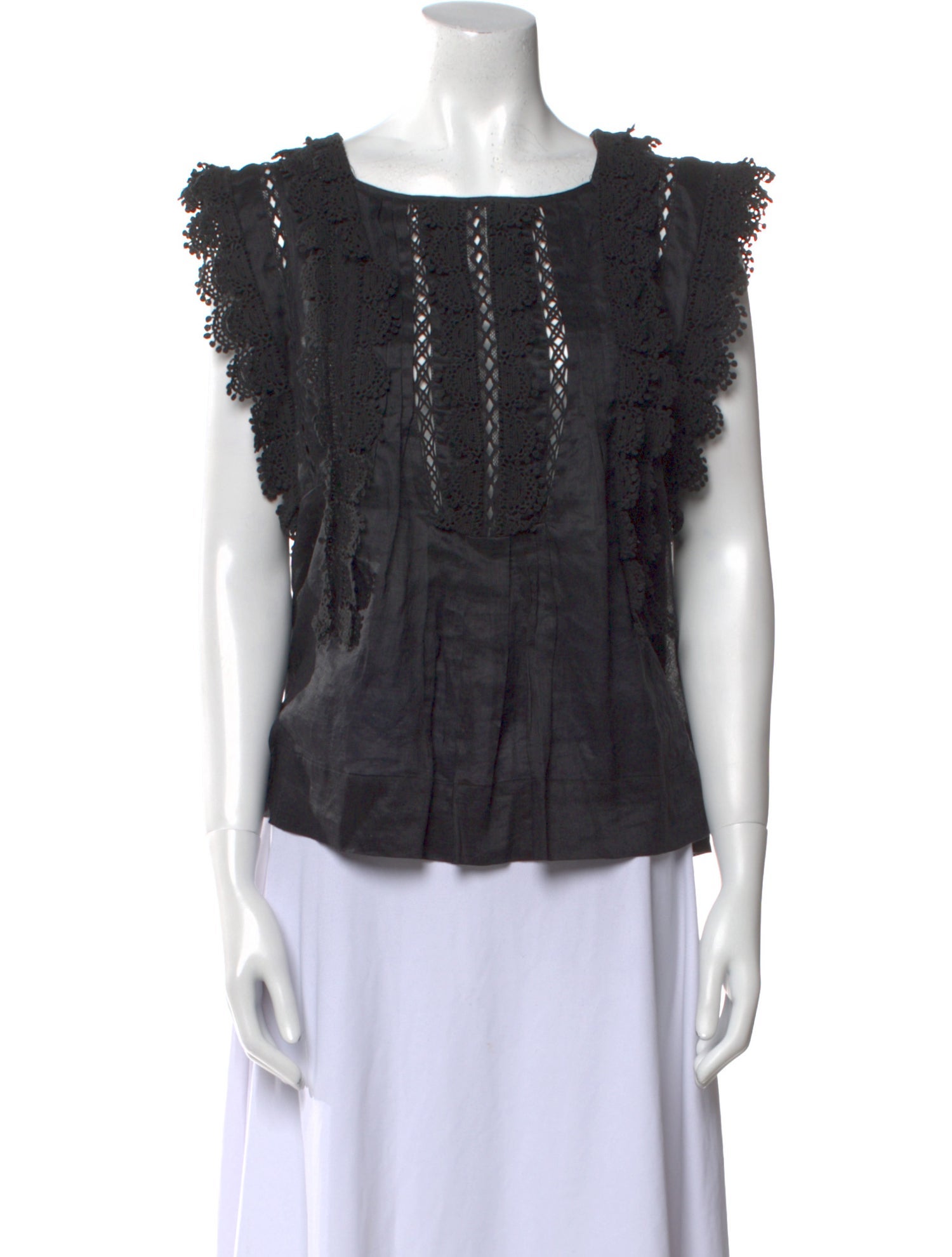 Isabel Marant Square Neckline Short Sleeve Blouse