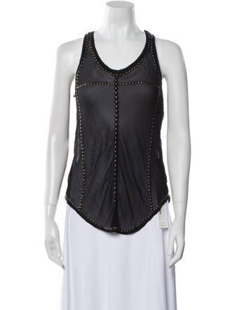 Isabel Marant Silk Scoop Neck Top