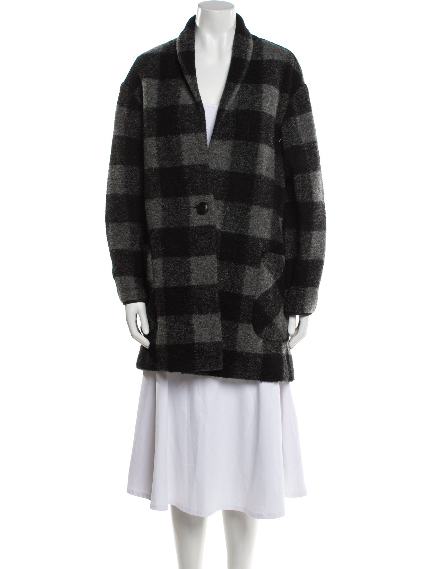 Isabel Marant Wool Plaid Print Jacket