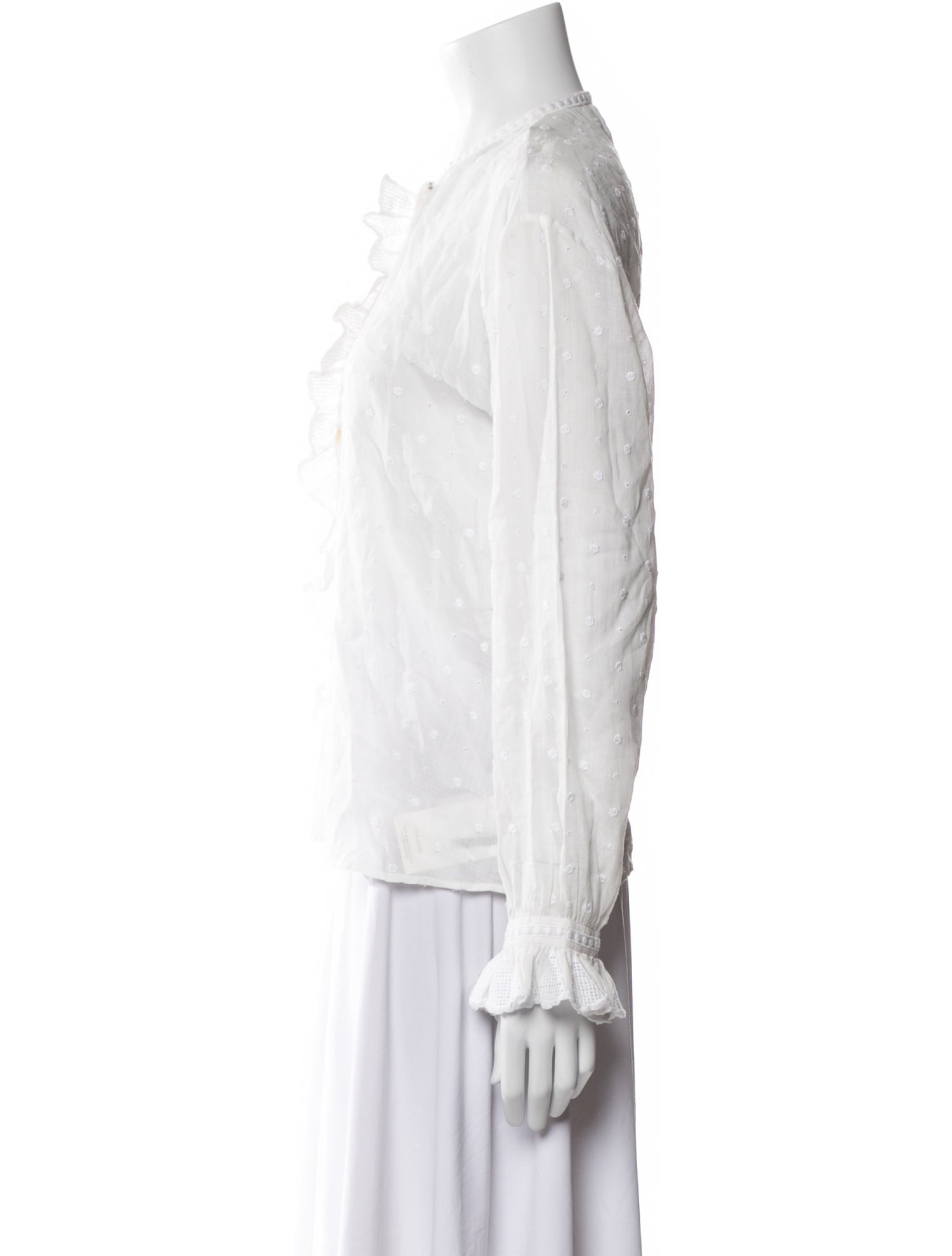 Isabel Marant V-Neck Long Sleeve Button-Up Top