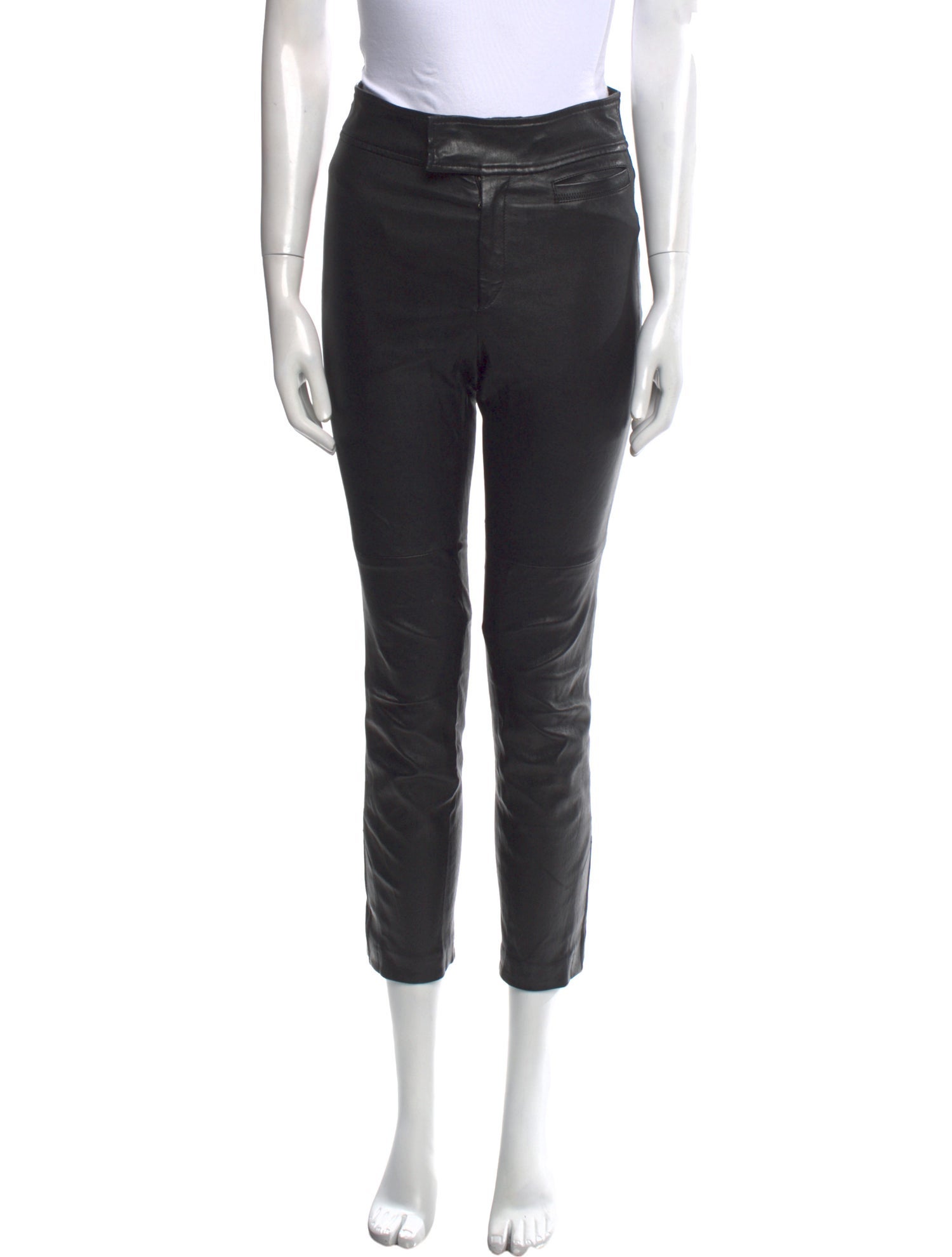 Isabel Marant Lambskin Straight Leg Pants