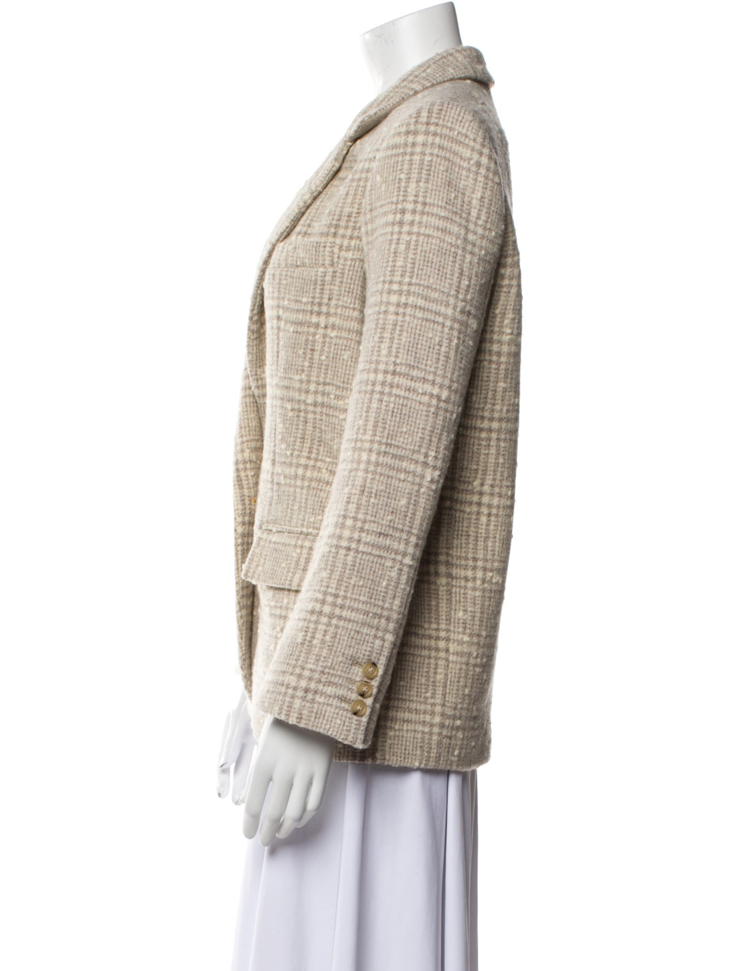 Isabel Marant Wool Plaid Print Blazer