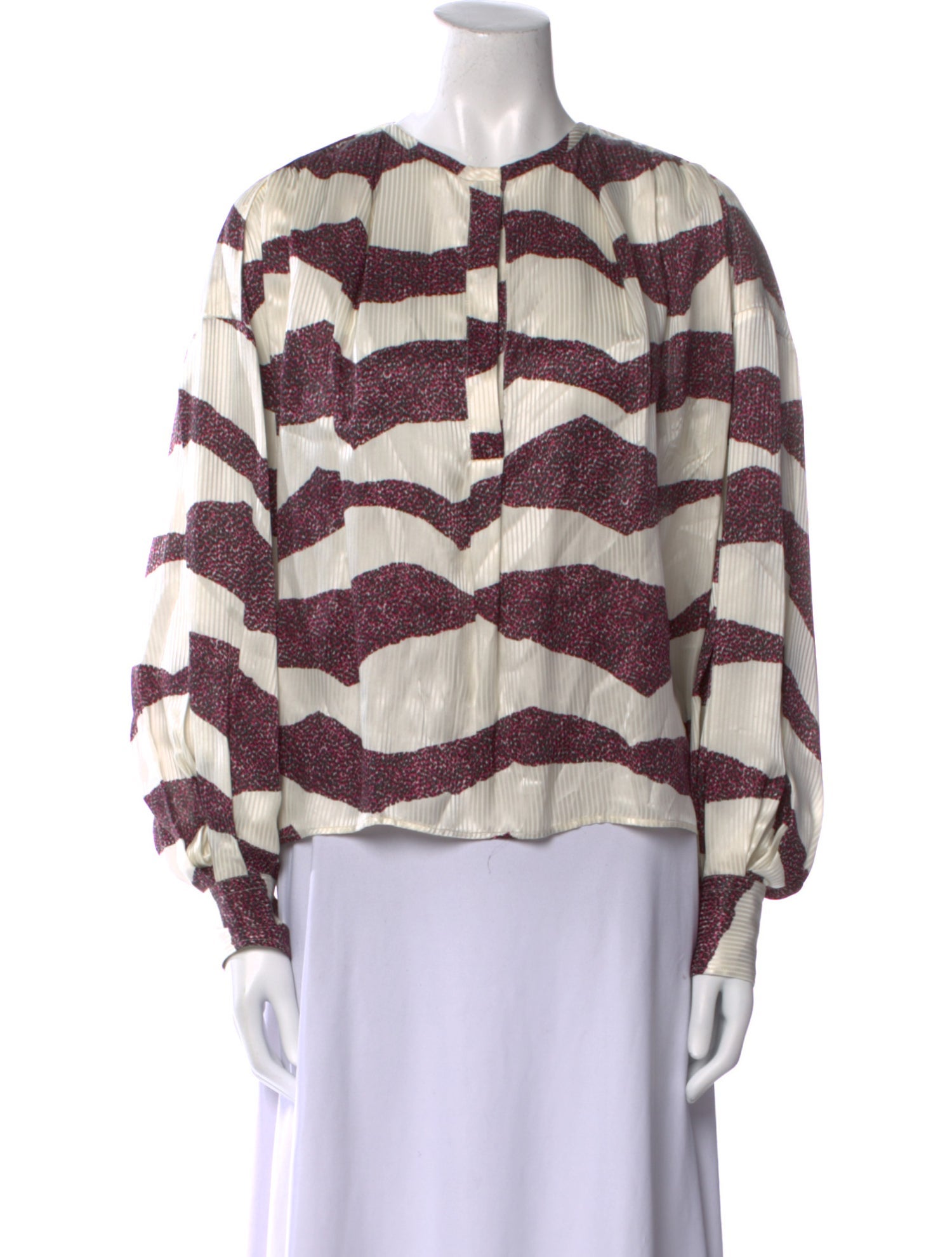 Isabel Marant Striped Crew Neck Blouse