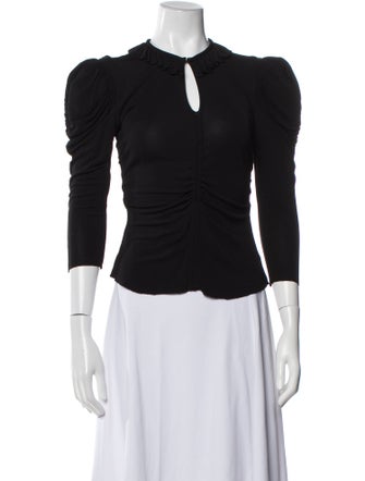 Isabel Marant Crew Neck Three-Quarter Sleeve Top