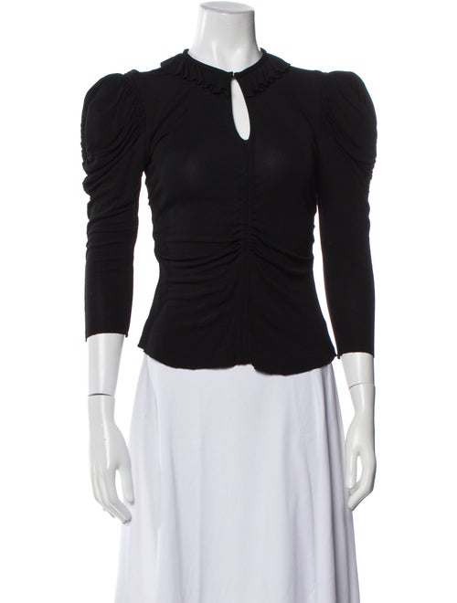 Isabel Marant Crew Neck Three-Quarter Sleeve Top