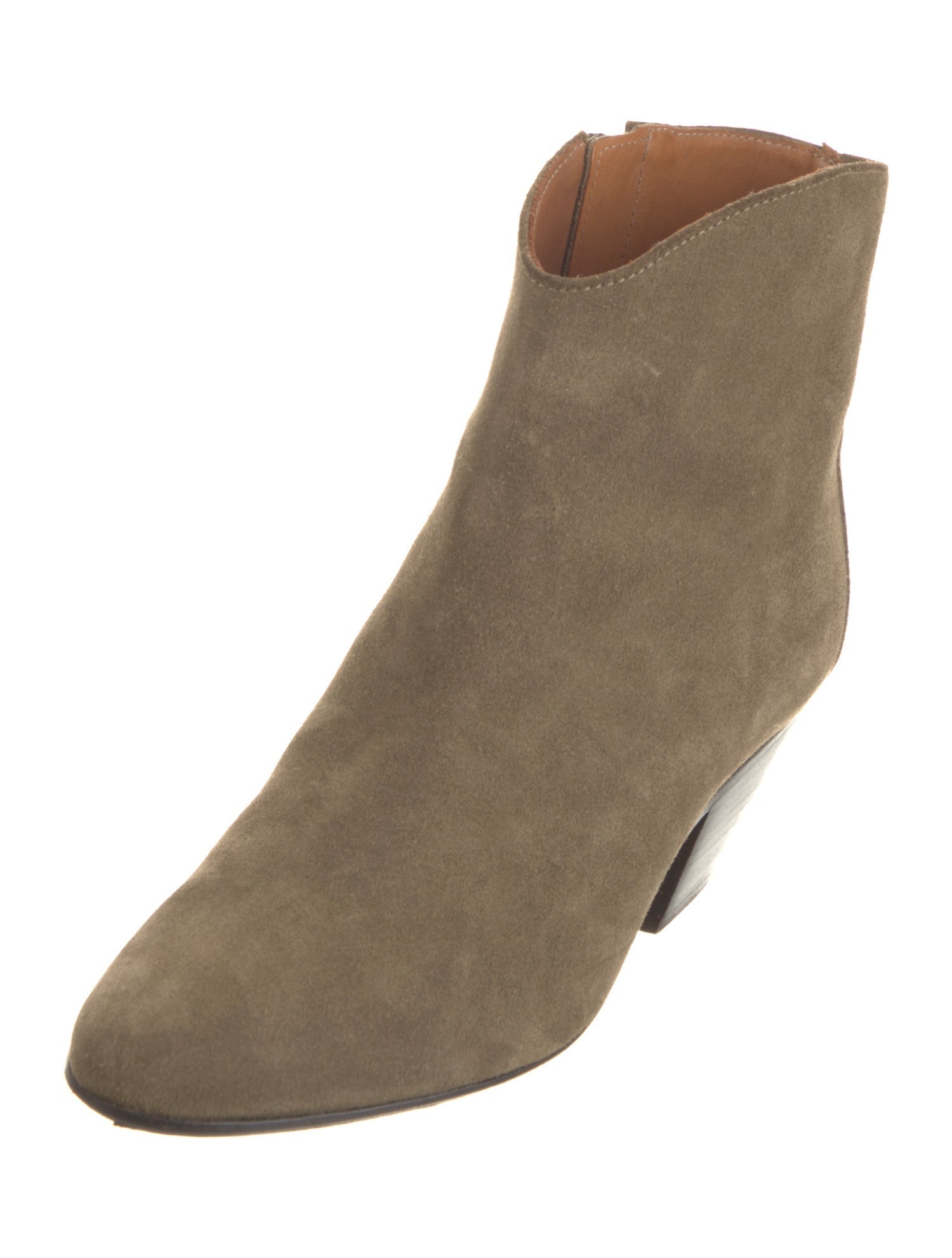 Isabel Marant Suede Leather Trim Embellishment Western Boots