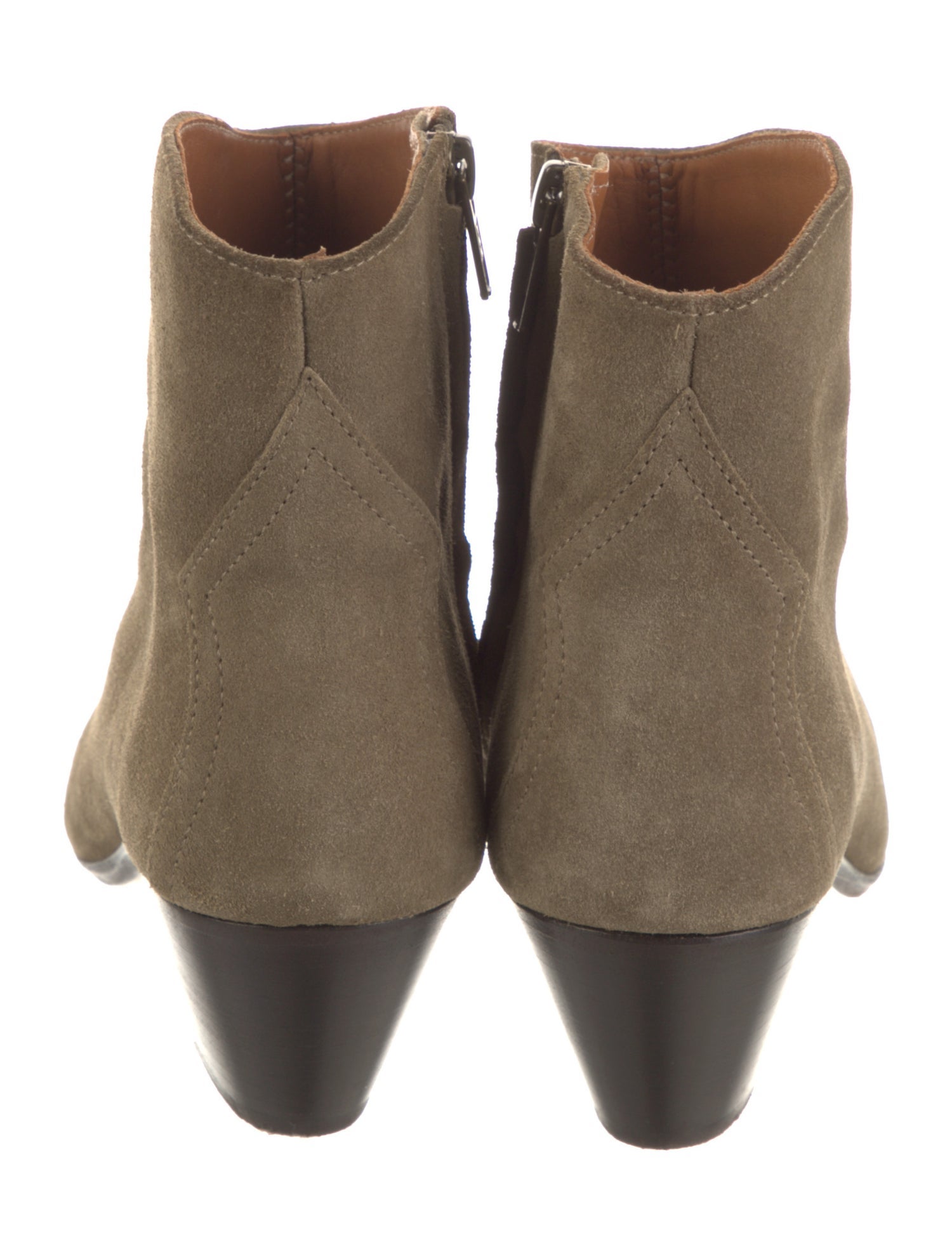Isabel Marant Suede Leather Trim Embellishment Western Boots