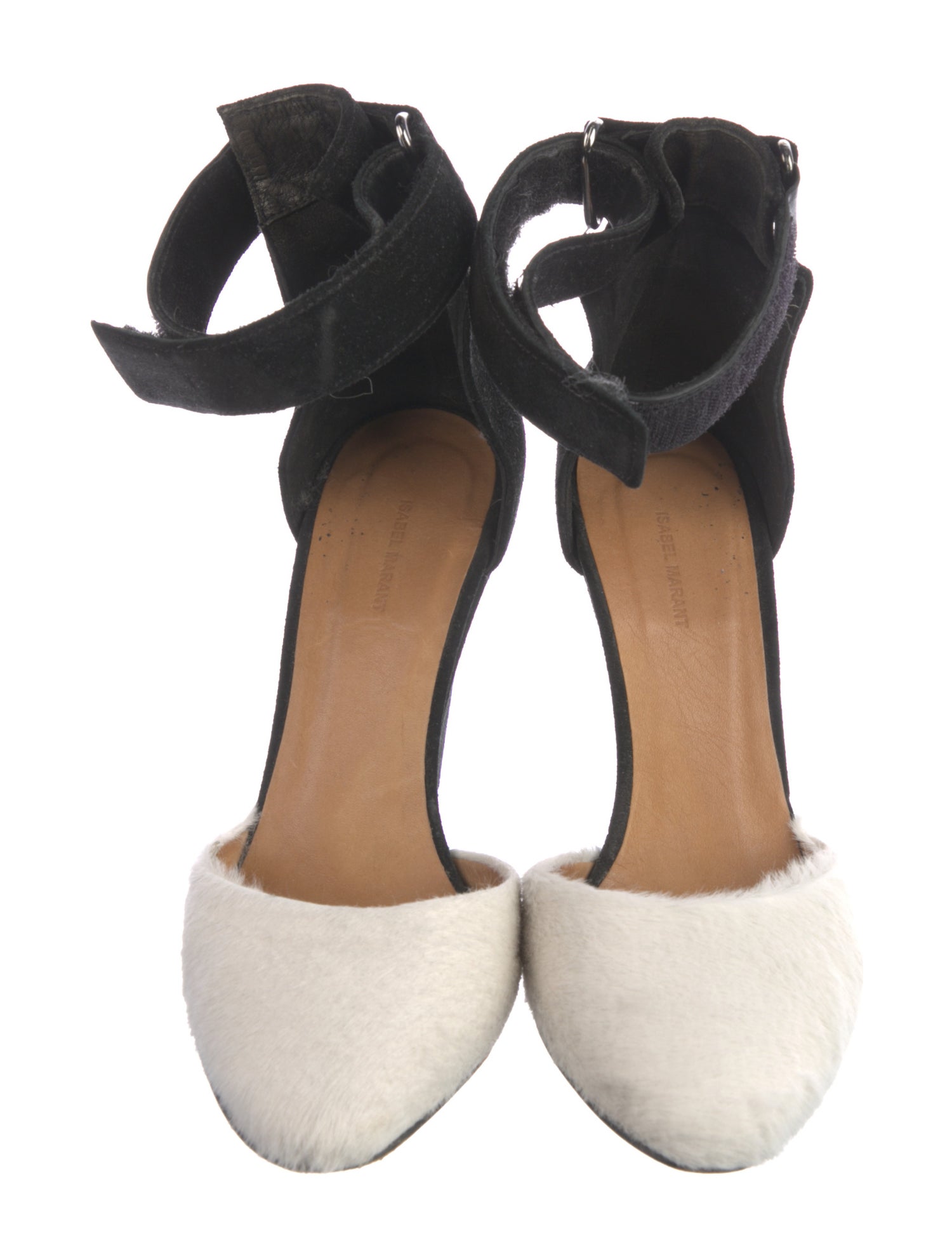Isabel Marant Suede Colorblock Pattern D'Orsay Pumps