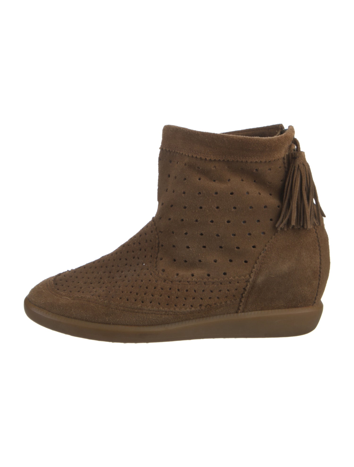 Isabel Marant Suede Tassel Accents Chelsea Boots