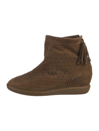 Isabel Marant Suede Tassel Accents Chelsea Boots