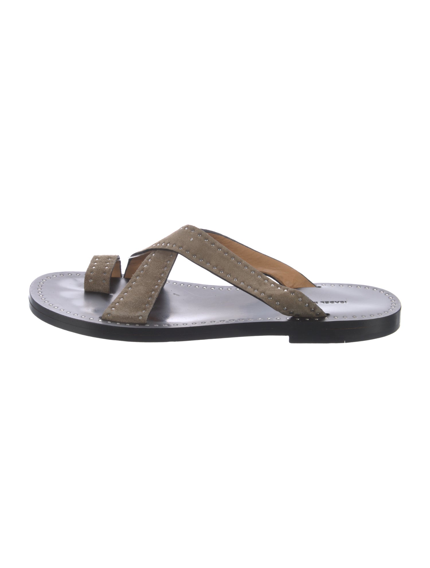 Isabel Marant Suede Studded Accents Slides