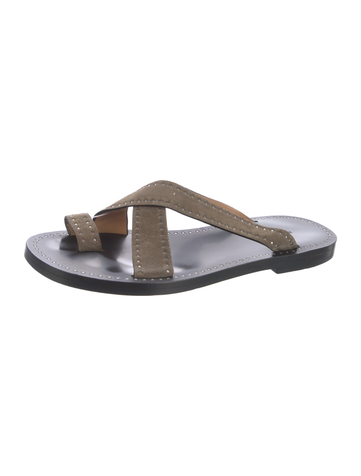 Isabel Marant Suede Studded Accents Slides