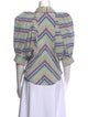 Isabel Marant Striped Three-Quarter Sleeve Button-Up Top