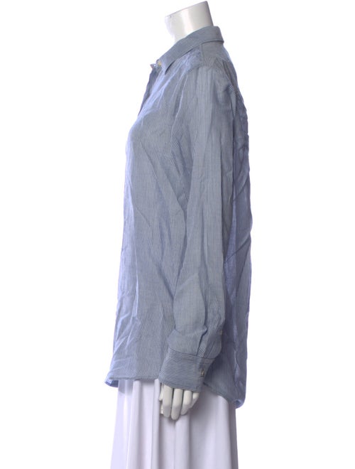 Isabel Marant Striped Long Sleeve Button-Up Top