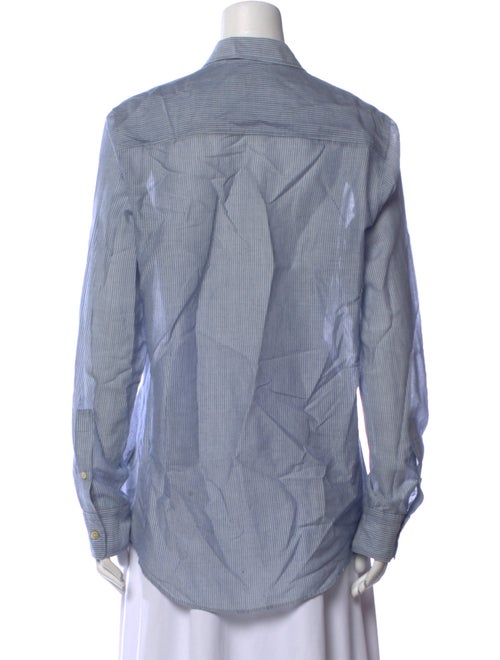 Isabel Marant Striped Long Sleeve Button-Up Top