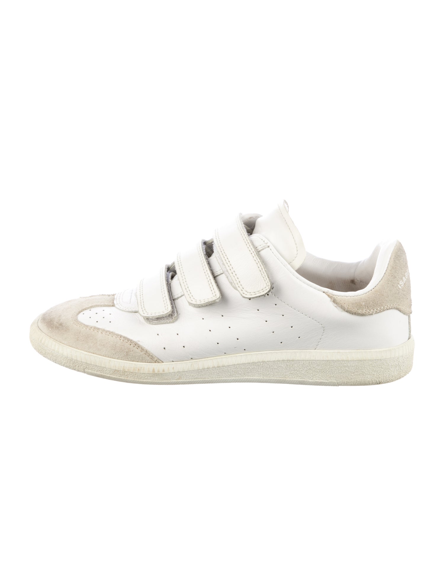 Isabel Marant Leather Colorblock Pattern Sneakers