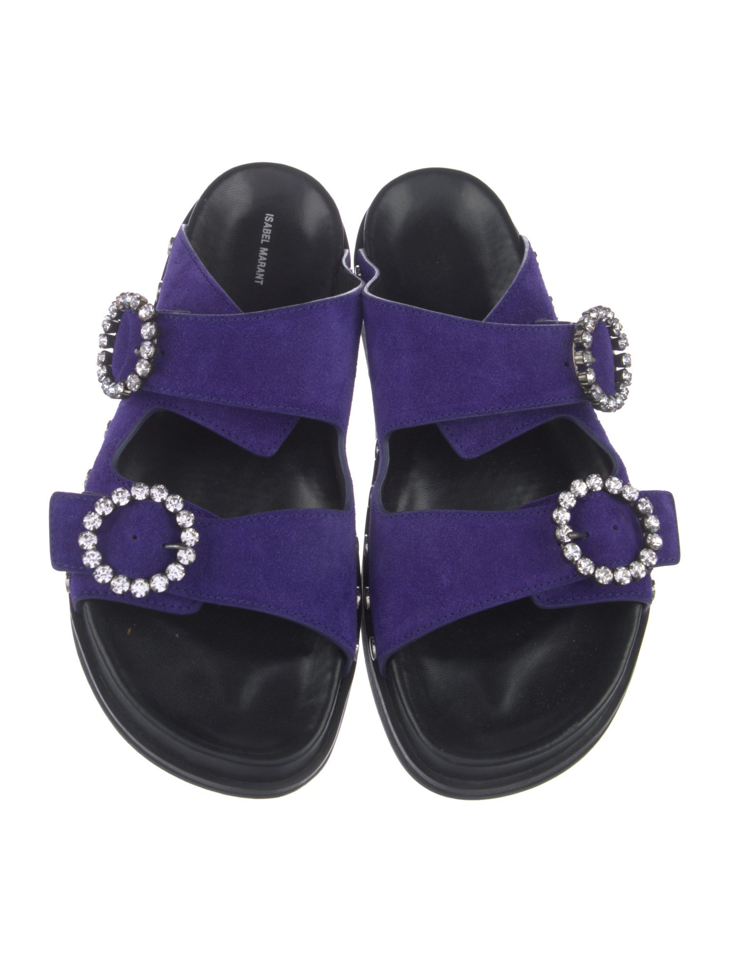 Isabel Marant Suede Floral Print Slides