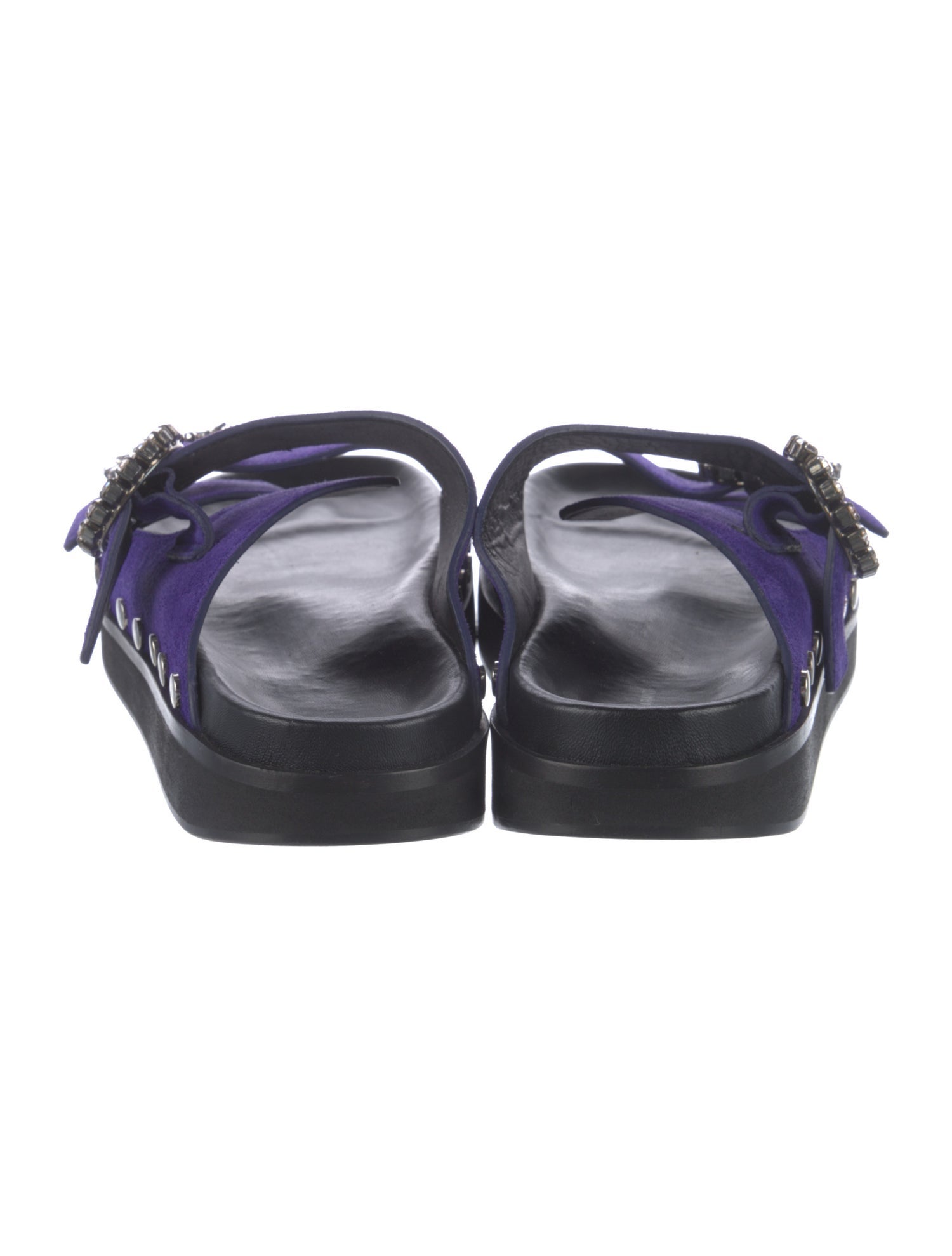 Isabel Marant Suede Floral Print Slides