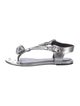Isabel Marant Leather Distressed Accents T-Strap Sandals