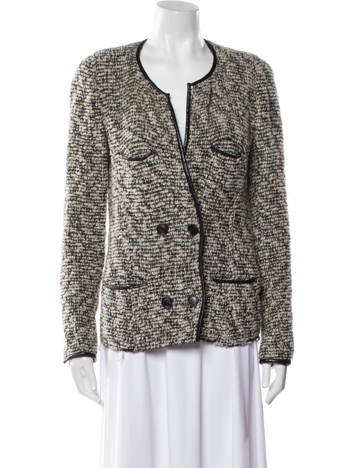 Isabel Marant Virgin Wool Tweed Pattern Evening Jacket