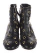 Isabel Marant Leather Polka Dot Print Lace-Up Boots