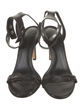 Isabel Marant Leather Scalloped Accent Sandals