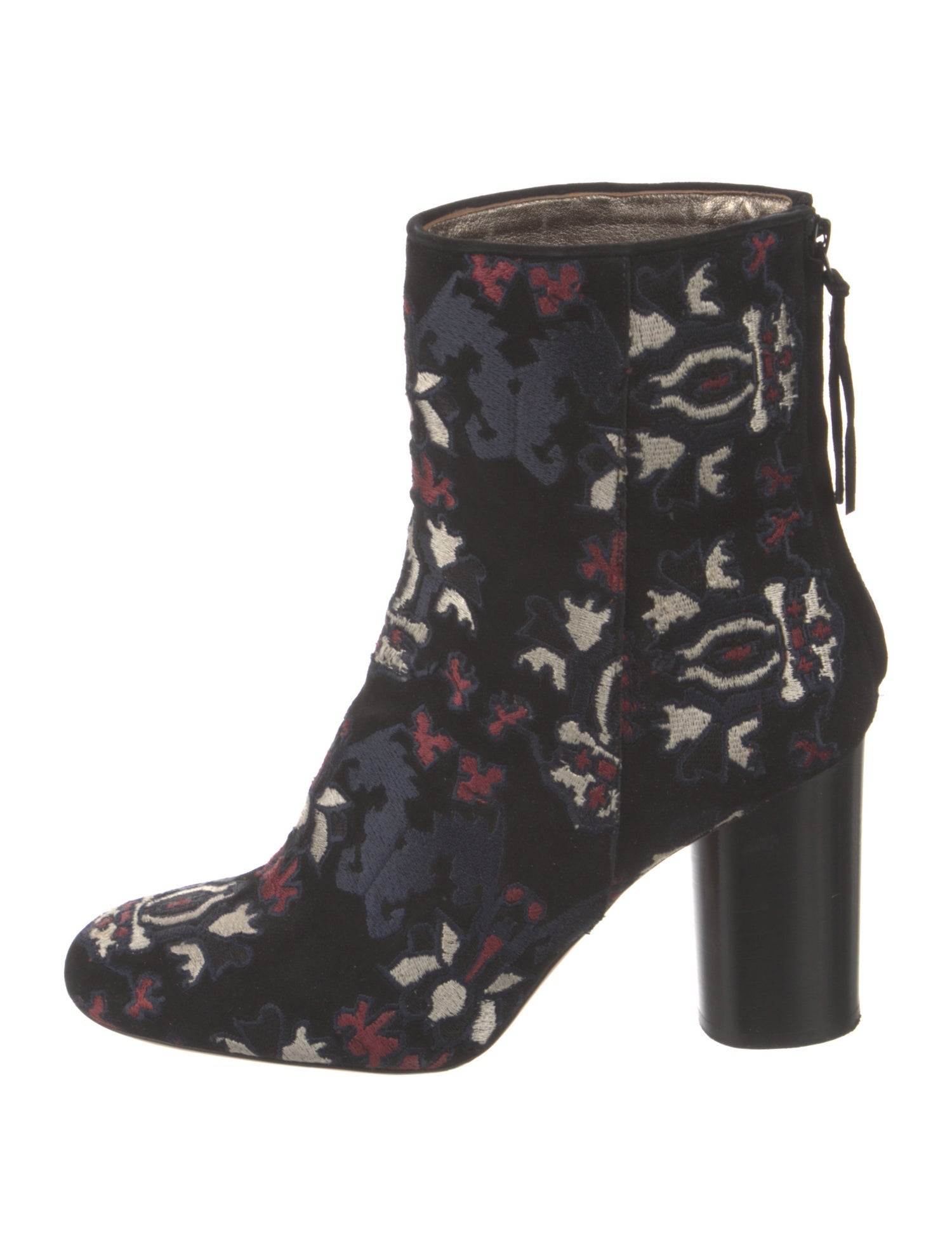 Isabel Marant Suede Floral Print Boots