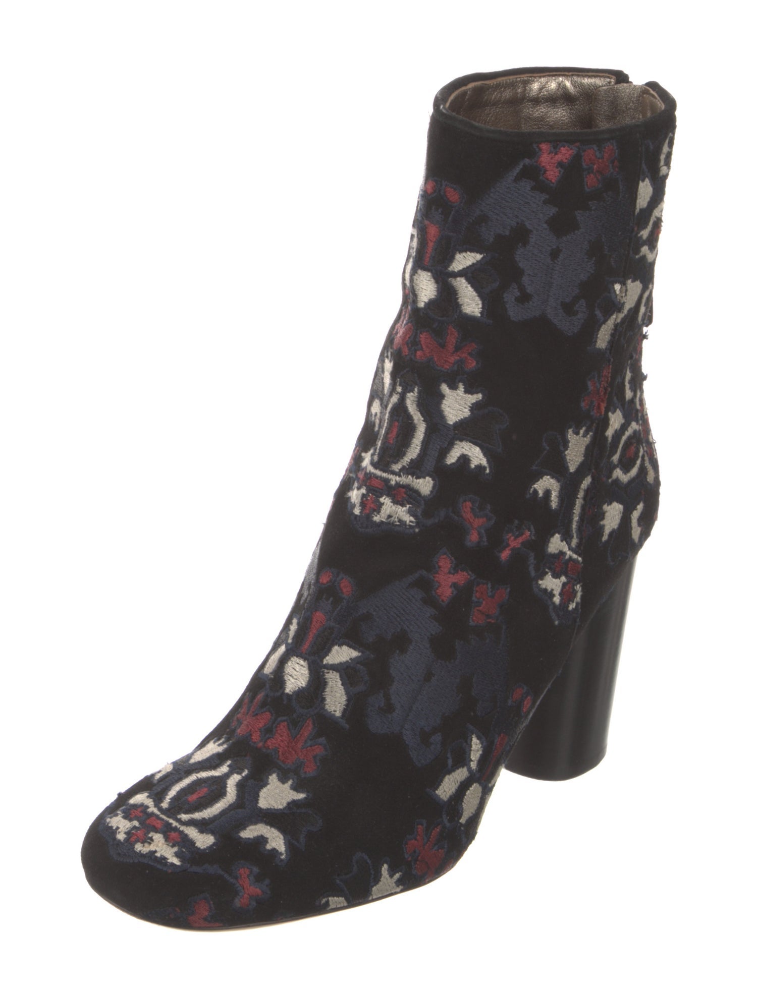 Isabel Marant Suede Floral Print Boots