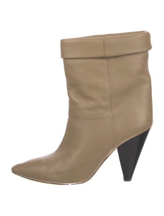 Isabel Marant Leather Colorblock Pattern Boots