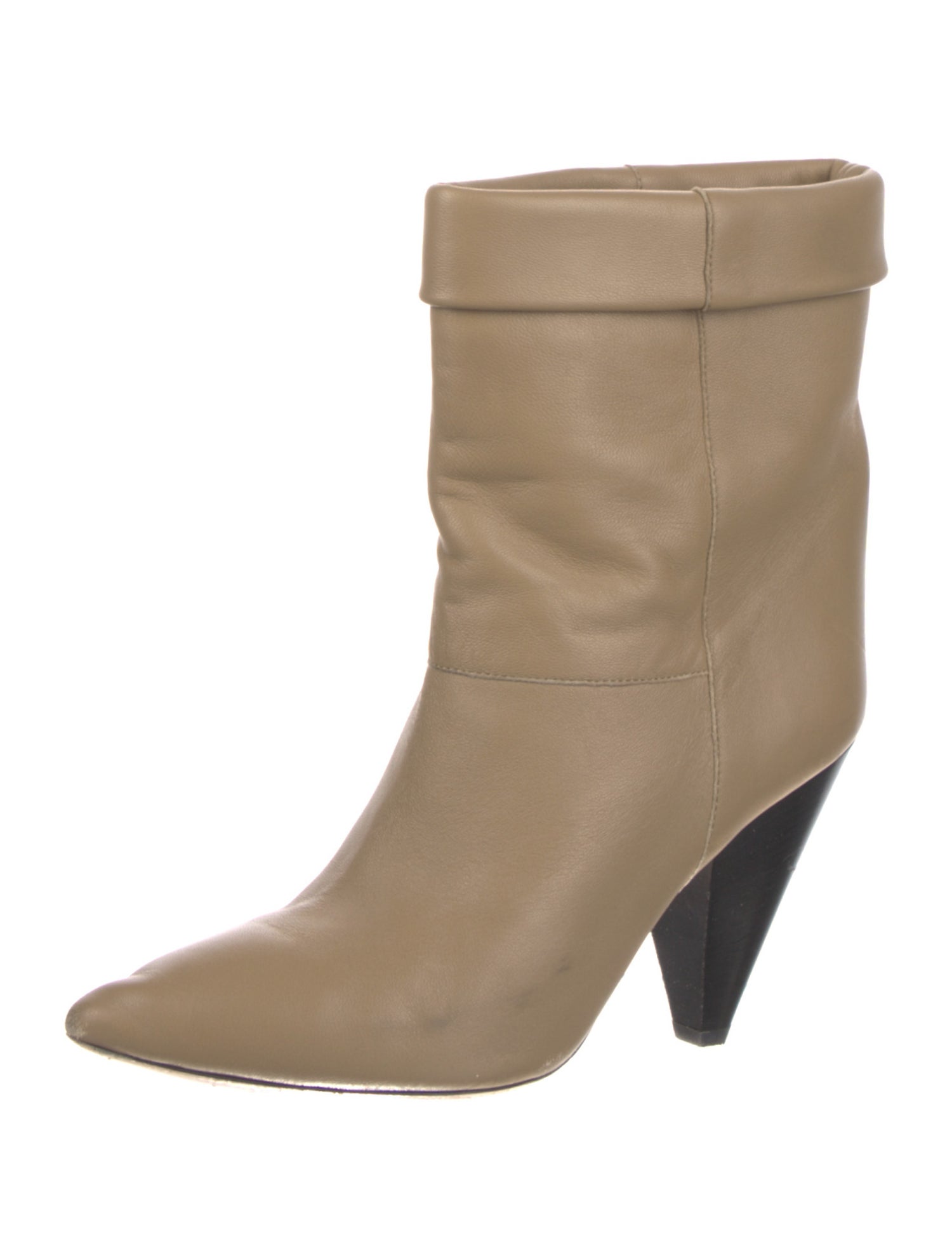 Isabel Marant Leather Colorblock Pattern Boots