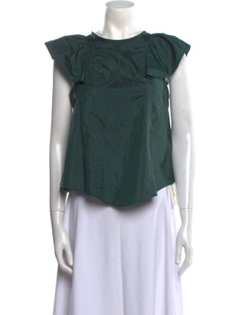 Isabel Marant Scoop Neck Short Sleeve Top